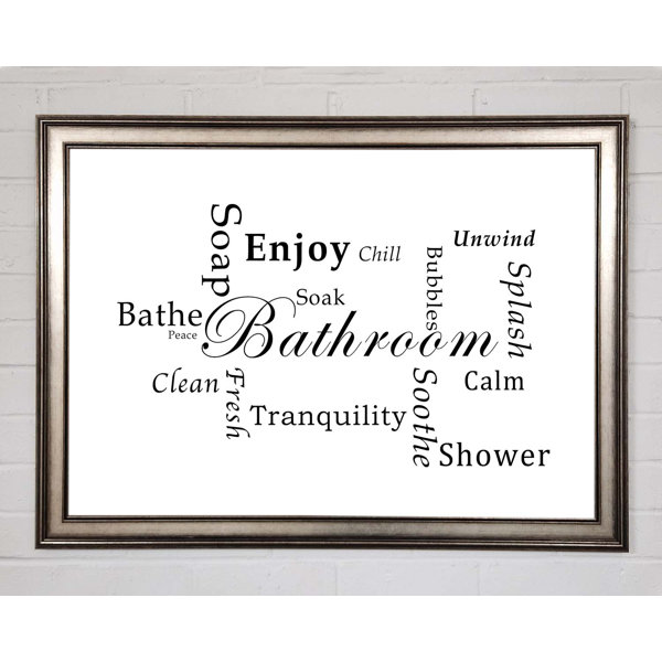 Happy Larry Bathroom Quote Bathroom Tranquility White Single Picture
